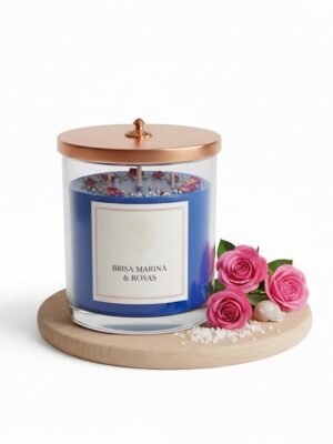 VELA BRISA MARINA Brisa marina y rosas.